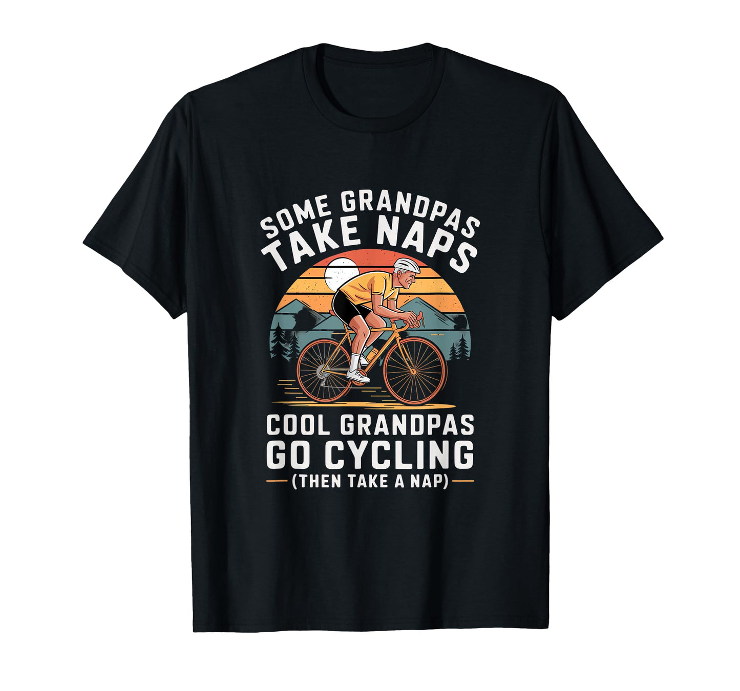 Cool Grandpas Walking Cycling Nap T-Shirt