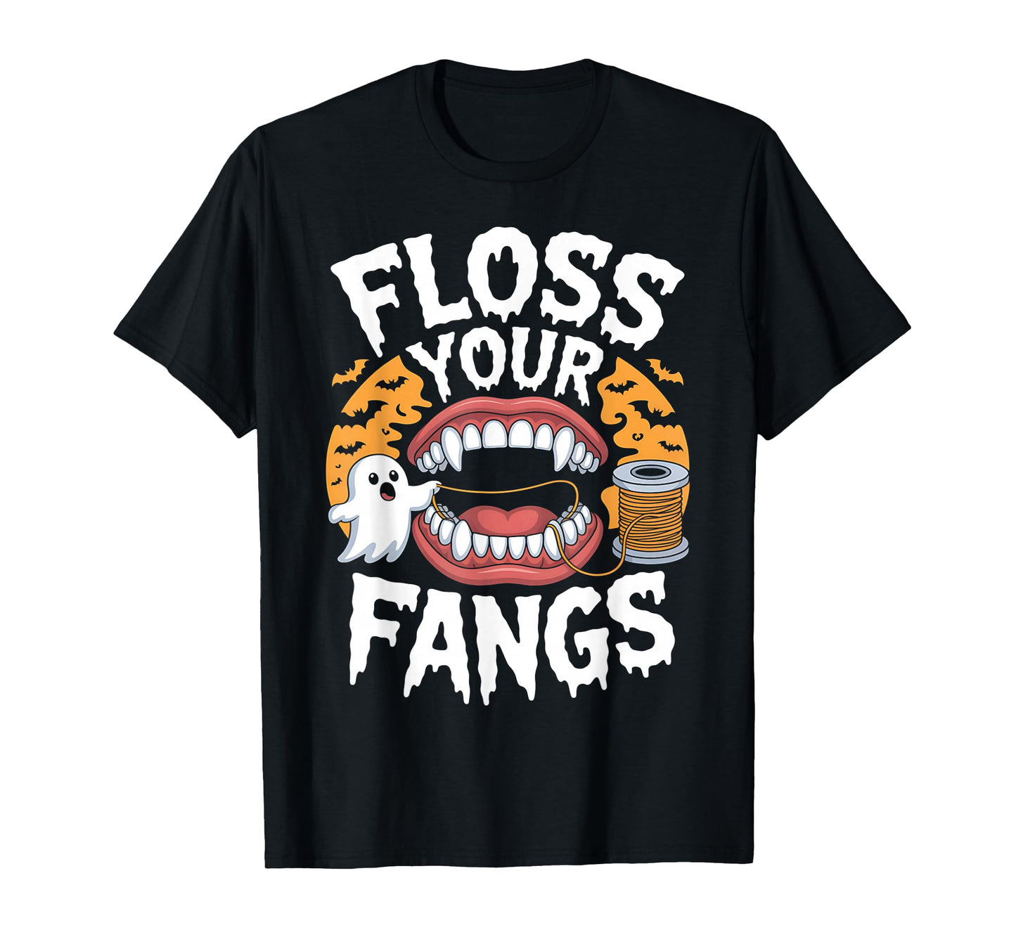 Floss Your Fangs Dental Halloween Shirt Dentist Halloween T-Shirt