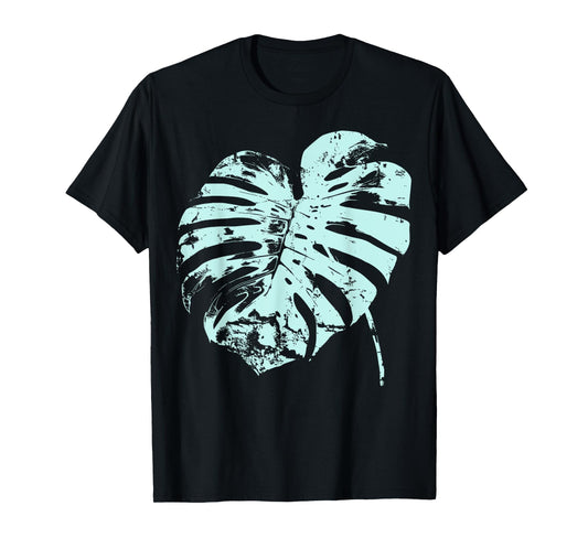 Tropical Monstera Leaf s Muted Color s Vintage Illustration T-Shirt
