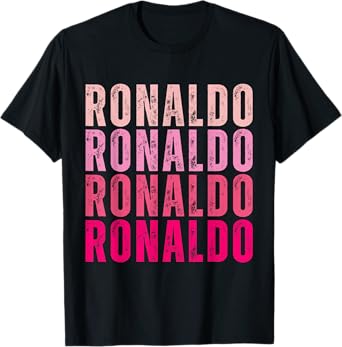 Vintage Ronaldo Personalized Name I Love Ronaldo T-Shirt