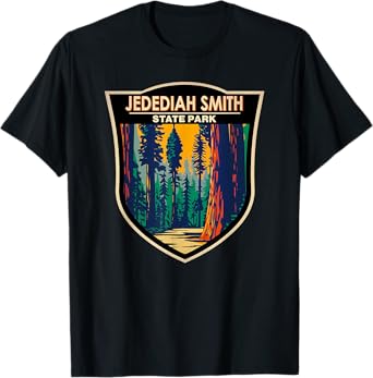 Jedediah Smith Redwoods State Park California Badge Vintage T-Shirt