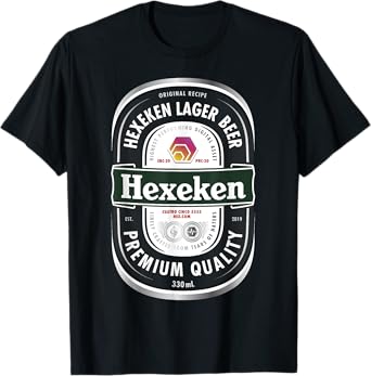 HEX Crypto Hexeken Lager Beer Brand Parody Label Hexican T-Shirt