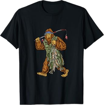 Bluegill Fishing Bigfoot Panfishing Fishermen T-Shirt
