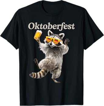 Raccoon Oktoberfest German Beer Festival Men Women T-Shirt
