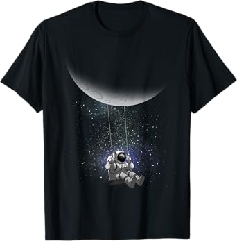 Space Themed For Men Women Outer Space Moon Galaxy Astronaut T-Shirt