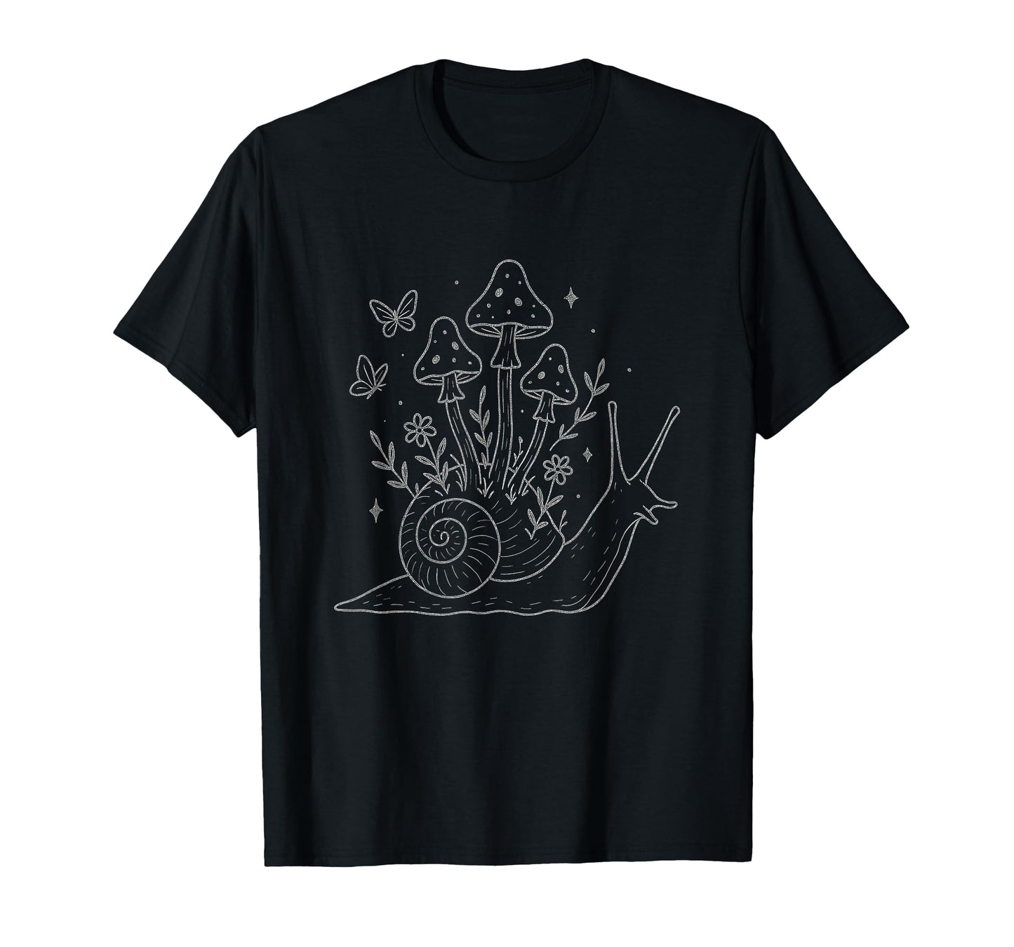 Mushroom Snail Butterfly Slug Cozy Goblincore Fae Aesthetic T-Shirt