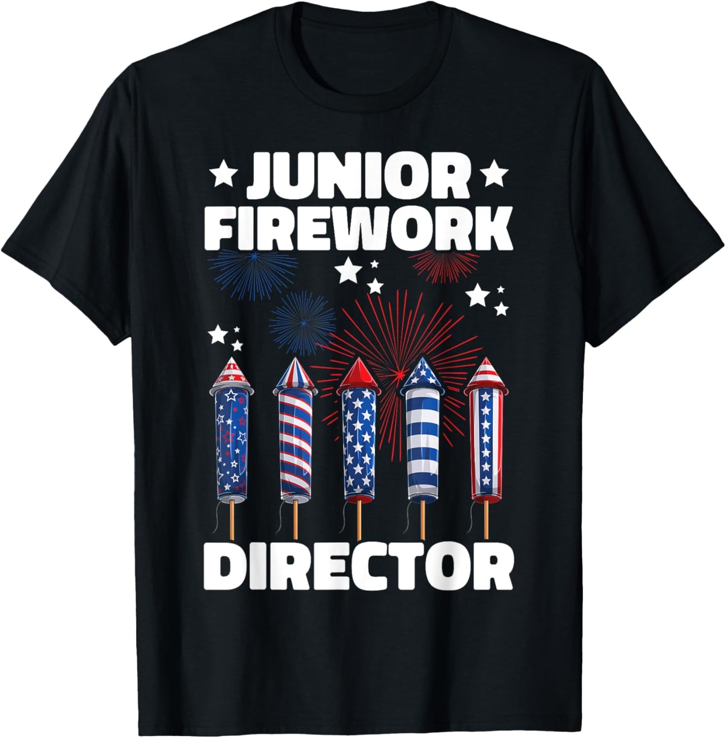 Junior Firework Director Kids American 4th Of July T-Shirt
