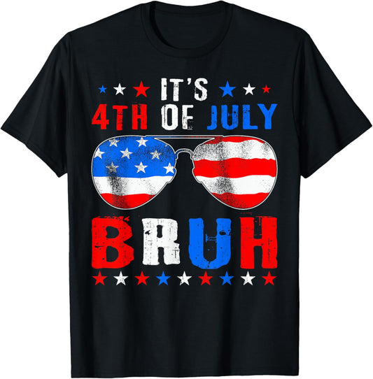 It's 4th Of July Bruh 4th Of July Boys Kids Fourth Of July T-shirt