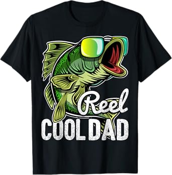 Reel Cool Dad Fishing Sunglasses Funny Father's Day Gift T-Shirt