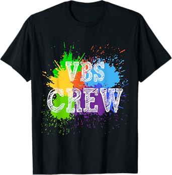 VBS Crew Design Paint Splatter Vacation Bible School Apparel T-Shirt