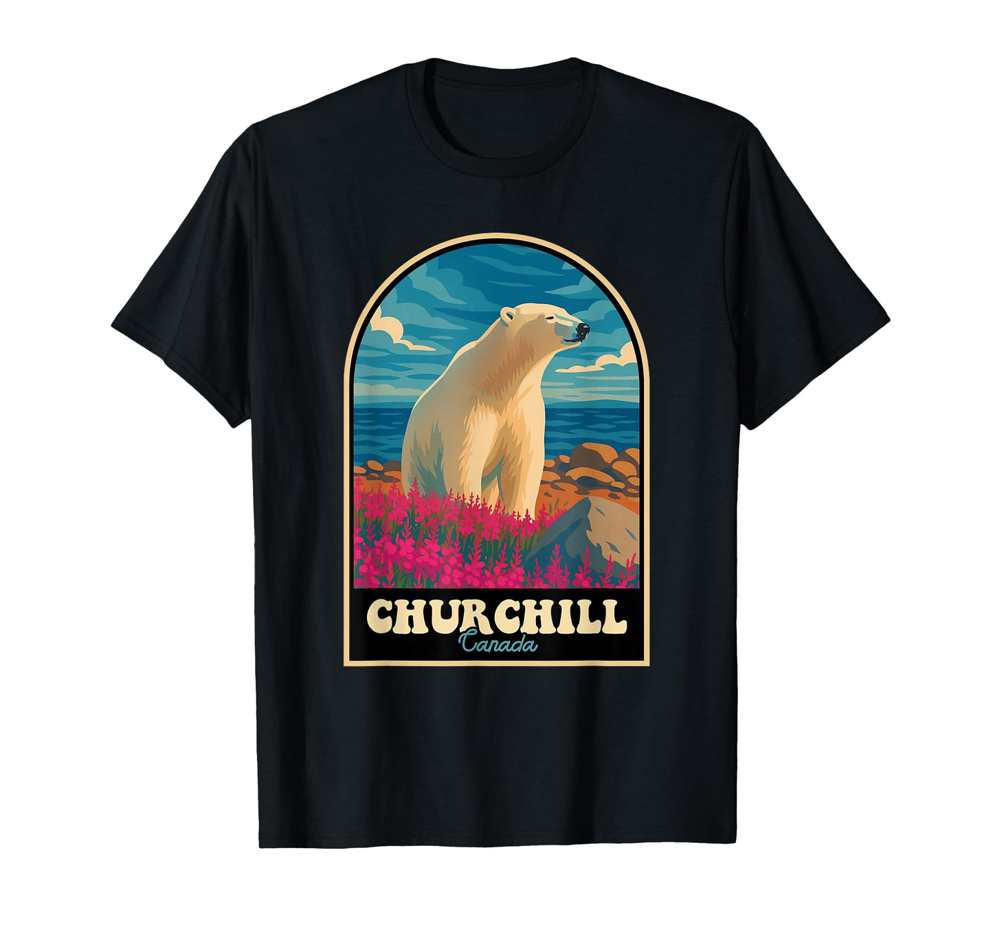 Churchill Canada Polar Bear Vintage Arctic Wildlife Design T-Shirt