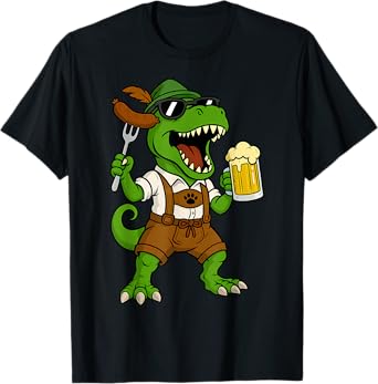 Dinosaur Oktoberfest T Rex German Beer Fest T-Shirt