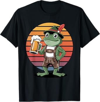 Retro Frog Beer Drinking Frogs T-Shirt
