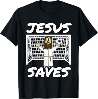 Jesus Saves Christian Football Church Soccer T-Shirt