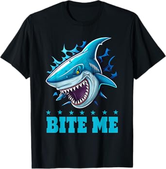 Bite Me – Funny Shark Fishing Innuendo Deep Sea T-Shirt