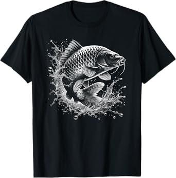 Carp Jumping Out of the Water - Fish Design for Fishermen T-Shirt