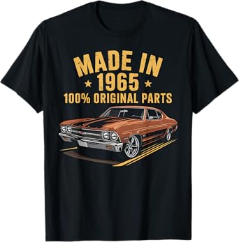 1965 Birthday Gift Men Women Classic Car Lovers T-Shirt