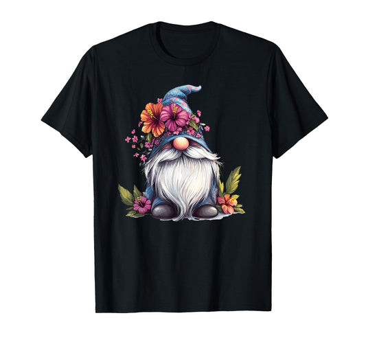 Whimsical Gnome With Floral Hat T-Shirt