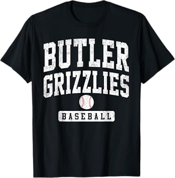 Butler Community College Grizzlies Baseball Arch Vintage T-Shirt