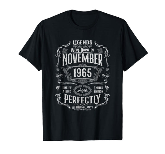 59th Birthday Legends Were Born In November 1965 T-Shirt