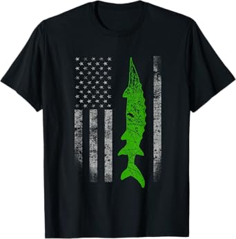 Sturgeon Flag - Cool Sturgeon Fishing T-Shirt