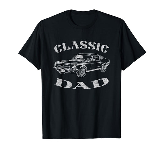 Funny Dad Classic Car Graphic T-Shirt