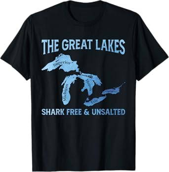 The Great Lakes Shark Free & Unsalted Michigan T-Shirt