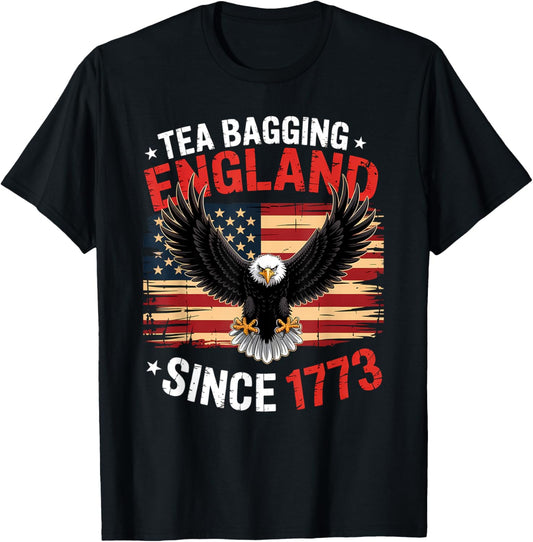 Tea Bagging England Since 1773 4th Of July Vintage Retro T-shirt