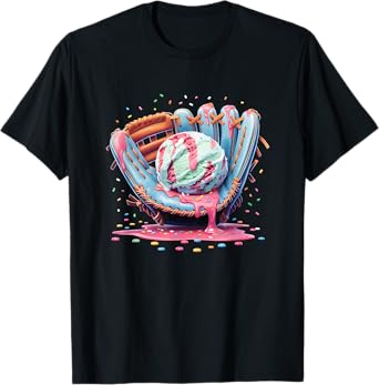 Baseball Ice Cream Drip Shirt Youth Respect The Drip T-Shirt