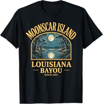 Retro Moonscar Louisiana Bayou Zombie Island T-Shirt