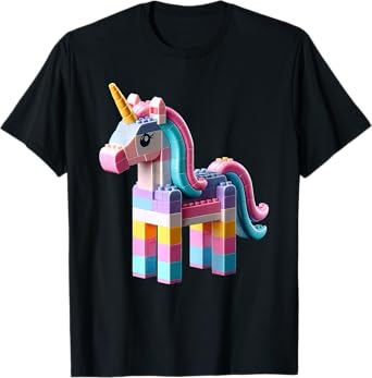 Master Builder Bricks Blocks Play Toys Unicorn T-Shirt