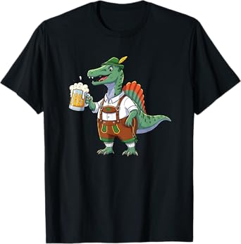 Spinosaurus Wearing Lederhosen Oktoberfest, Beer Stein T-Shirt