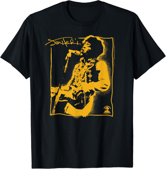 Jimi Hendrix Spray Paint Graffiti Portrait Vintage Band T-Shirt
