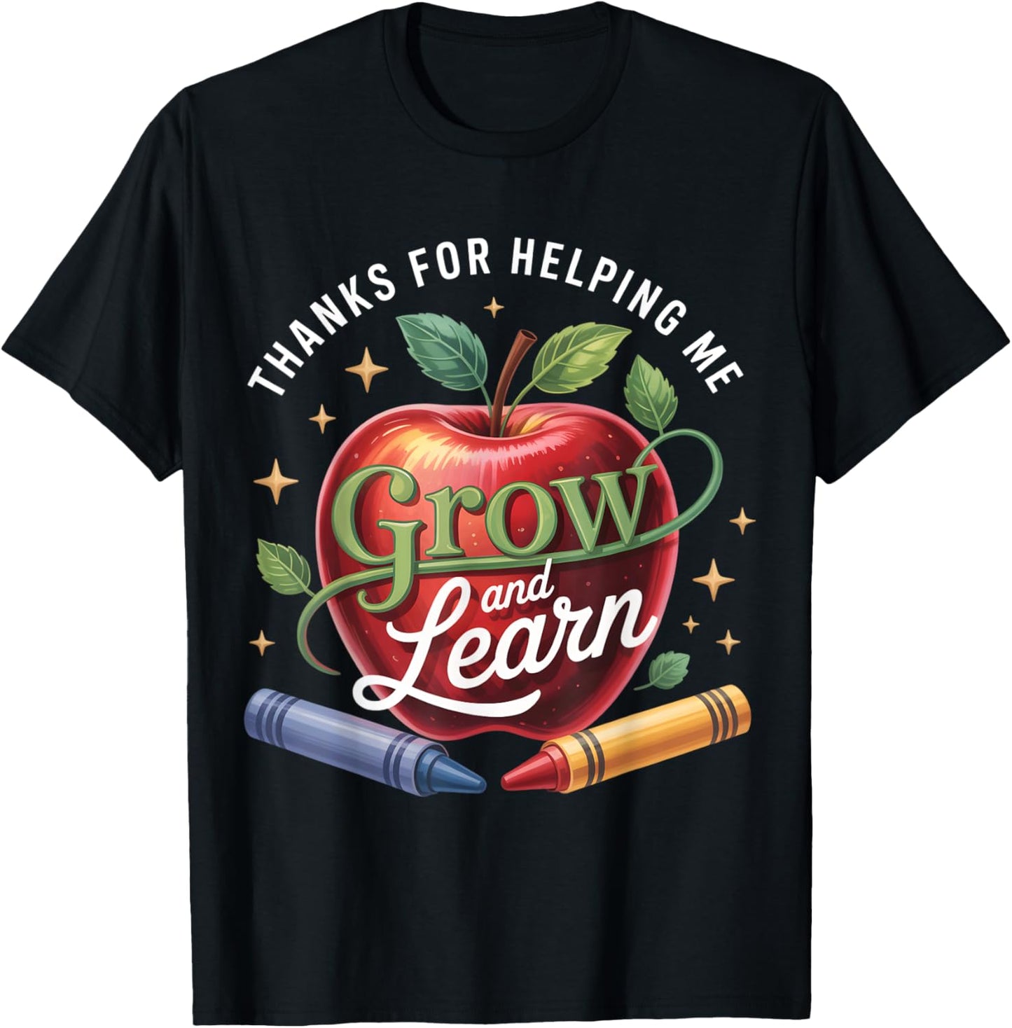 Thanks For Helping Me Grow And Learn Teacher Appreciation Floral Back To School T-shirt by TeeBrew