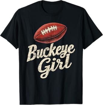 Buckeye Girl Vintage Sports Ohio Home State T-Shirt