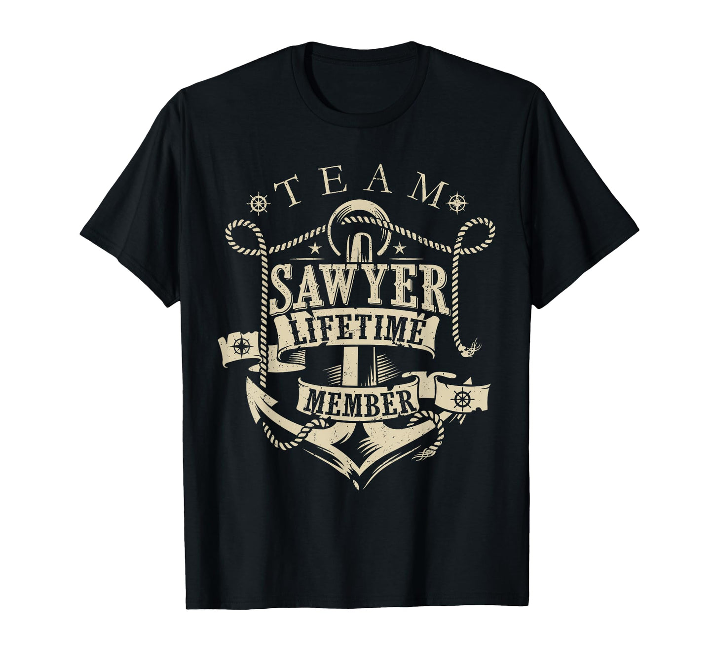 Team SAWYER Lifetime Member Vintage SAWYER Family Name T-Shirt