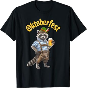 Oktoberfest Raccoon Octoberfest German Drinking Festival T-Shirt