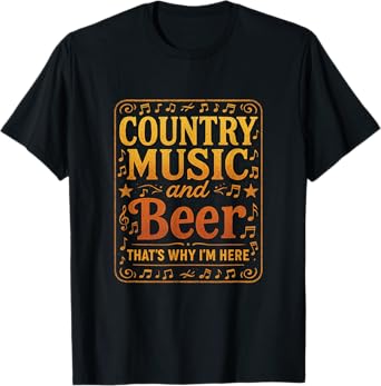 Country Music Beer - Funny Rodeo Cowgirl Party T-Shirt