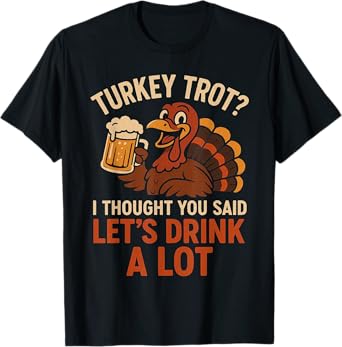 Funny Thanksgiving Turkey Trot Squad 2025 Trot Race T-Shirt