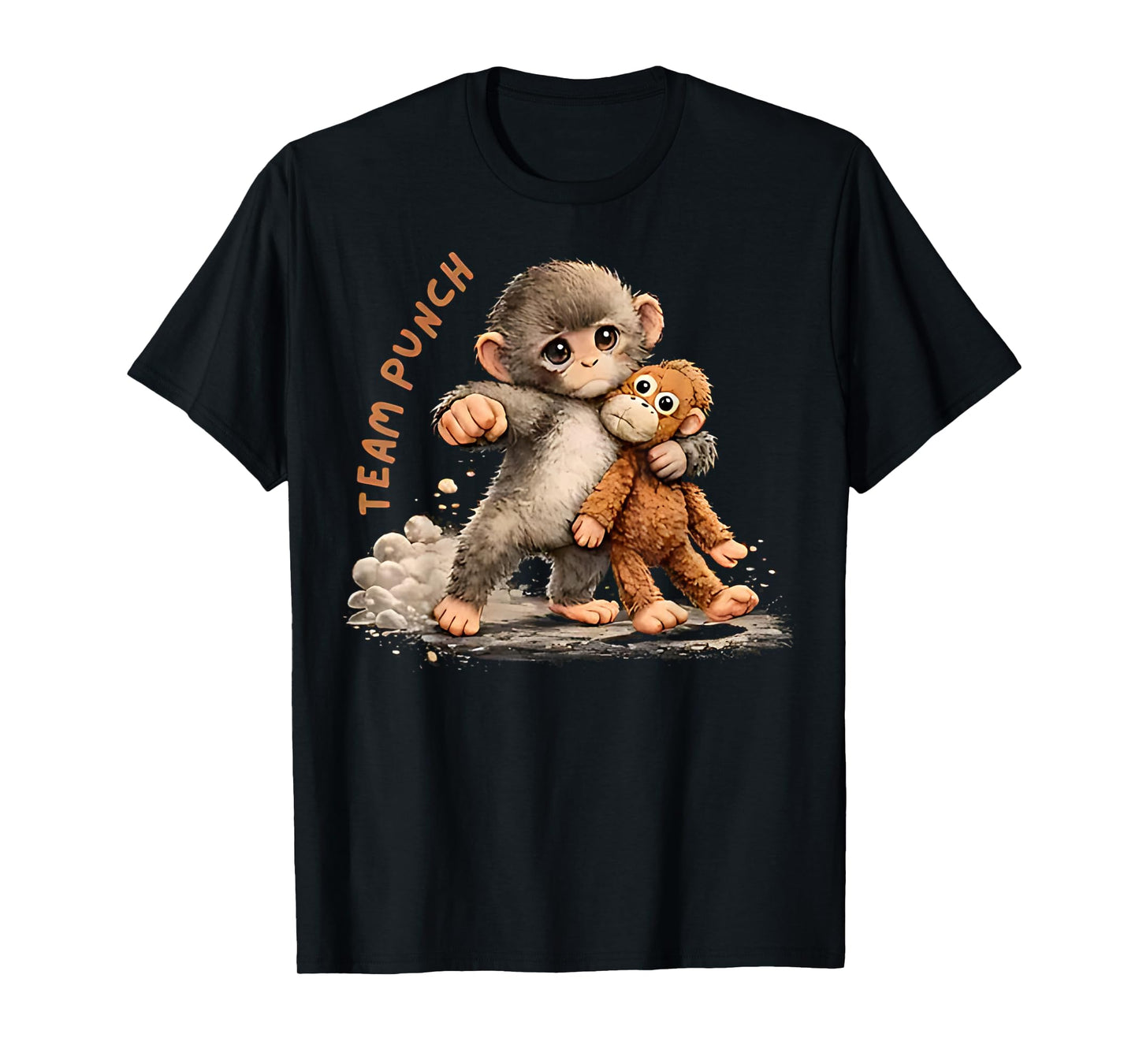 Team Punch - Baby Monkey Punch T-Shirt - T-Shirt | Black