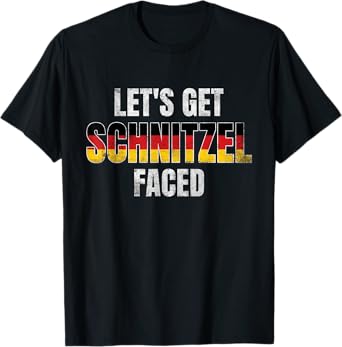 Oktoberfest Drinking Team Let's Get Schnitzel Faced T-Shirt