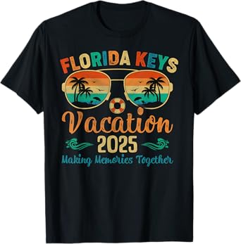 Florida Keys Beach Vacation 2025 Friends Family Summer T-Shirt