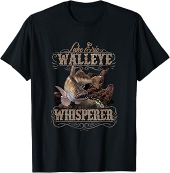 Lake Erie Walleye Whisperer Vintage Fishing T-Shirt