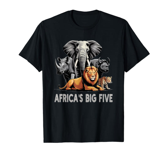 Big 5 Wildlife South Africa Safari Africa's Big Five T-Shirt