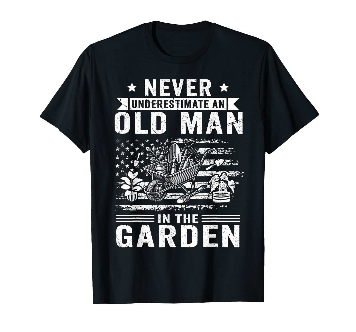 Gardener Funny Gardening An Old Man In The Garden Plant T-Shirt