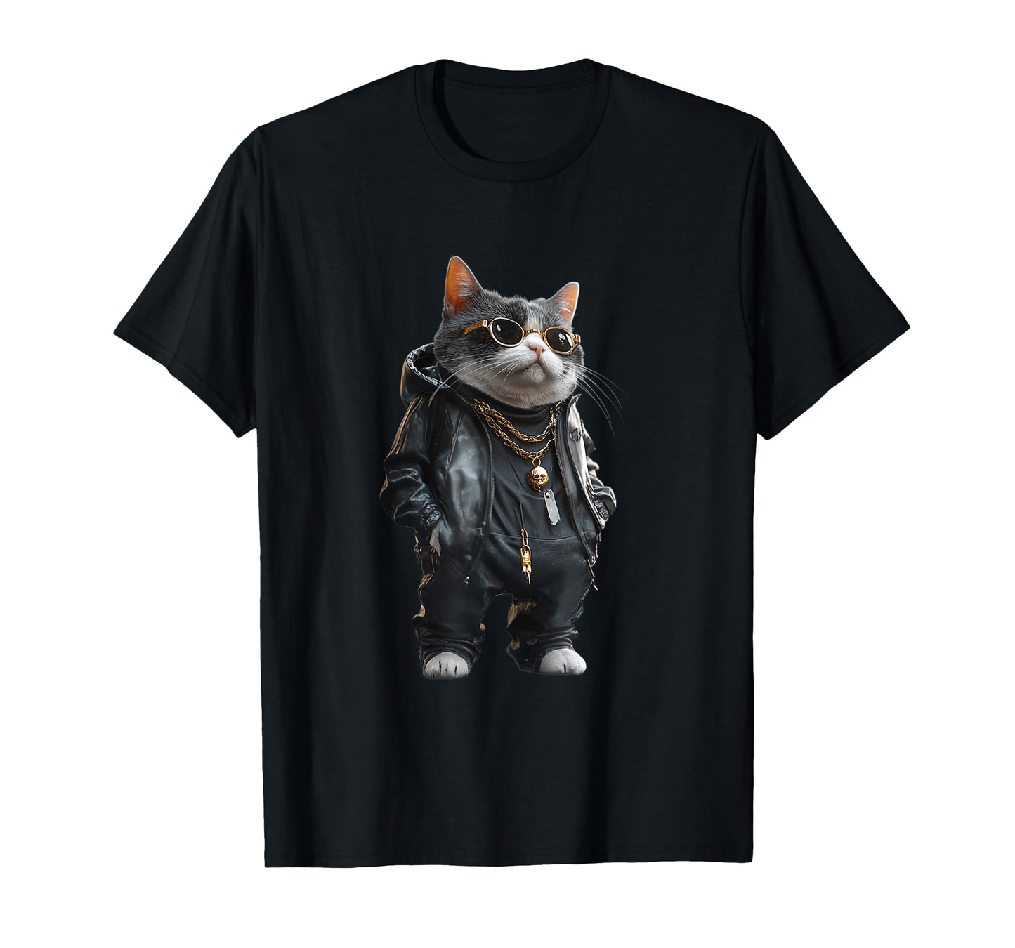 Thug Gangster Life Cat For Hip Hop Fans Meme and Cat lovers T-Shirt
