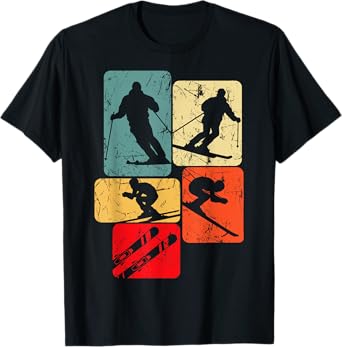 Skiing Ski Skier Kids Boys Men T-Shirt