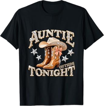 Vintage Auntie Western Boots Cowgirl Rodeo Queens T-Shirt