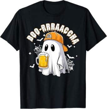 Boo-Rracha Ghost Borracho Beer Mexican Hispanic Halloween T-Shirt