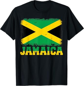 Jamaican Flag Vintage Jamaica Souvenir Love Travel Vacation T-Shirt